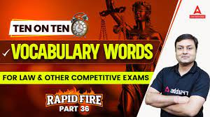 Vocabulary Words | Law Entrance Exams 2024 ( Part 36 ) - YouTube