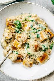 Paleo Sweet Potato Gnocchi In Spinach Cream Sauce Paleo Gluten Free Eats Recipe Sweet Potato Gnocchi Whole30 Dinner Recipes Paleo Sweet Potato