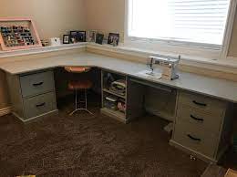 I love this wall storage that earlier this year, i was in desperate need of a large desk for my craft room/office {you. Corner Desk For Craft Room Sewing Diy Ana White