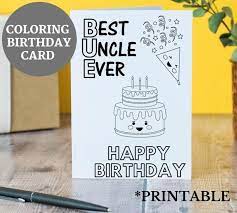 We have all kinds of cards, invitations, birthday cakes, parties, printables for mom, dad, grandma and grandpa. Birthday Card For Uncle Best Uncle Ever Birthday Card Uncle Etsy Happy Birthday Cards Printable Happy Birthday Uncle Happy Birthday Printable