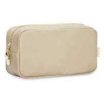 Trousse Trucchi Donna Borsa Cosmetica da Viaggio Piccolo Borsa Cosmetica  Portatile con Tasca Interna in Morbida Pelle Pu Beauty Case, Beige Attesa  ...