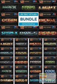 Download Text Effect Styles Bundle 20 Unique Text Effect Styles Desirefx Com Text Effects Text Text Style