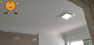 Bathroom how to paint a bathroom the easy way. Orange Team Painting On Twitter Bathroom Reno That Had Water Damaged Ceilings That Had Been Attempted To Be Fixed But The Owner But Didn T Realize How To Repair It Properly Flaking Water