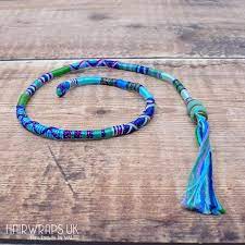 Blue Hair Wrap Blue Hair Braid By Hairwraps Uk We Post Worldwide Boho Hair Wrap Braid In Hair Extensions Hair Wraps