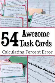 This page provides a percentage error calculator or app. Calculating Percent Error Printable Task Cards Task Cards Learning Stations Science Student
