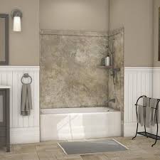 Diy Shower Surrounds Flexstone Shower Surround Designs A Diy Bathroom Remodeling Solution Elite 3 Panel In 2020 Tub Surround Bathroom Remodel Shower Shower Remodel