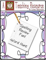 Spelling Review Fun Word Hunt Spelling Activities Cool Words Spelling Words