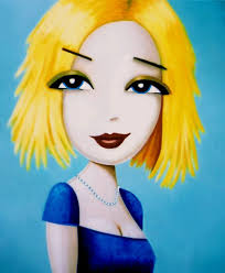 The girlfriends series, playful oil paintings of women by Jeff Lyons