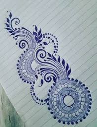 Flowers Drawing Simple Doodles 55 Ideas Flower Drawing Design Floral Design Drawing Floral Henna Designs