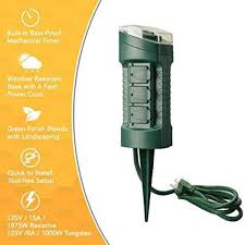 Crystorama, possini, adagio, george kovacs, kichler Photocel Six Outlet Countdown Stake Timer Wireless Remote Prime Outdoor Light Timer Combo Pack Electrical Tools Home Improvement Urbytus Com