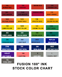 Fusion 180 Ink Stock Colors