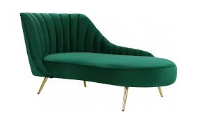 Frame:solid wood, plywood, particleboard, fibreboard, polyurethane foam 20 kg/cu.m., polyester. Margo Green Velvet Chaise Lounge By Meridian Furniture