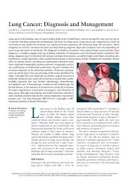 So if you notice any symptoms or changes get them checked out by your gp as soon as. Pdf Lung Cancer Diagnosis And Management