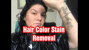 Hair bleach or hydrogen peroxide may be used to clean the wall. How To Get Hair Dye Off Practically Anything