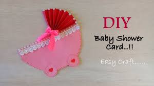 Diy Pretty Baby Shower Card Idea How To Make Card For Baby Shower Babyshowercard Youtube