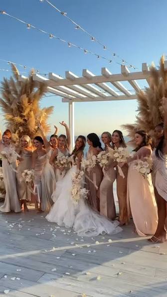 mix and match champagne bridesmaid dress  for diffferent skin tones and body types