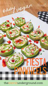 Easy Vegan Fiesta Pinwheels Recipe Easy Vegan Vegan Appetizers Vegan Holiday Recipes