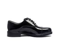 Ace Oxford 1263 Officer Shoes by Umoja – Black Shiny Finish (OB)