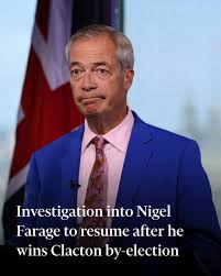 The Reform UK leader, who decided not to attend the count after he said he  had received a 'credible threat' against him. https://ft.trib.al/HBBV8HT