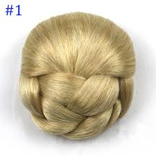 Section your hair down your center parting, then start creating two dutch braids at the nape of your neck. Womens Chignon Braided Hair Buns Clip In Wig Hairpieces Extension Style Buy At A Low Prices On Joom E Commerce Platform