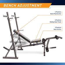 Fits 7' olympic size bar. Marcy Olympic Weight Bench For Full Body Workout Md 857 Customals Com