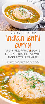 Indian Lentil Curry Recipe Plat Vegetarien Recette De Plat Recettes De Cuisine