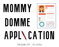 Mommy Dom Application for Littlespace Dating BDSM Little - Etsy
