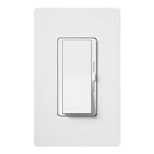 Lutron Diva Single Pole 3 Way White Led Rocker Light Dimmer With Wall Plate In The Light Dimmers Department At Lowes Com
