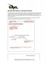 For apa formatting, check out the purdue online writing lab (owl). Sample Apa Papers Literature Review