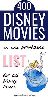 Free Disney Movies List Of 400 Films On Printable Checklists Disney Movies List All Disney Movies Disney Movies To Watch