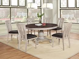 Arch Weathered Oak Dining Set Round Table Six Chairs 0 Oak Dining Sets Solid Wood Dining Set Dining Room Sets