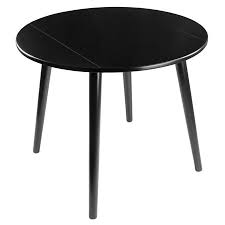 This midnight black dining table looks great with any decor. Customer Favorite Winsome Wood Moreno Round Drop Leaf Dining Table Black Finish Accuweather Shop