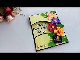 Red and cream floral bordered friendship card. How To Make Friendship Special Card Diy Gift Idea Youtube Card Making Birthday Birthday Cards Diy Handmade Birthday Cards