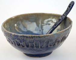 Pinch Pot Cereal Bowl and Spoon - riverside art