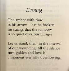 R S Thomas Evening Inspirational Quotes Words Action For Happiness