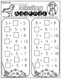 Missing Addends Rekenen In Groep 3 Pinterest Fall Math First Grade Math 1st Grade Math Worksheets
