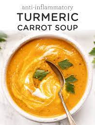 Ginger Turmeric Carrot Soup Anti Inflammatory Recipe Simply Quinoa Recipe Carrot Soup Carrot Soup Recipes Easy Soup Recipes