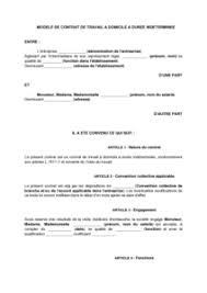 More meanings for travailleur à domicile. Contrat De Travail A Domicile A Duree Indeterminee Modele De Lettre Gratuit Exemple De Lettre Type Documentissime