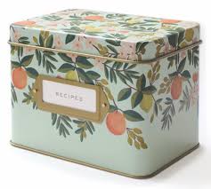 Citrus Floral Recipe Tin 9780594788232 Item Barnes Noble Floral Recipe Box Tin Recipe Box Old Fashioned Recipe Card