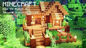 Wood construction is great simple strong survival material. Minecraft How To Build A Spruce Survival House Video Dailymotion