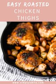Roasted Chicken Thighs With Potatoes And Carrots Recipe Easy Chicken Recipes Chicken Recipes Roasted Chicken