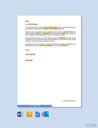 Free Job Promotion Offer Letter In 2020 Job Promotion Lettering Letter Templates