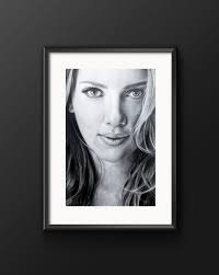 Scarlett Johansson Art Print,scarlett Wall Art,scarlett Johansson Fine Art  Print,scarlett Portrait Print,scarlett Lover Wall Decor Gift Idea