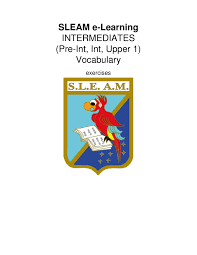 Learn vocabulary, terms and more with flashcards, games and other study tools. Sleam E Learning Intermediate Vocabulary By Jjonestemp Issuu