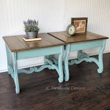 Beautiful Pair Of Shabby Farmhouse End Tables This Beautiful P Shabby Chic Furniture Before And After Shabby Chic Living Room Furniture Shabby Chic Nightstand