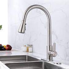 Single handle kitchen sink faucet. Besy Brass Single Handle Kitchen Faucet With Pull Down Sprayer Rv High Arc Kitchen Sink Faucet With Pull Out Sprayer Single Lever 3 Function Laundry Room Faucet Brushed Nickel 1 Or 3 Hole Kitchen Faucets Tools