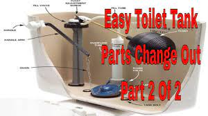 Plumbing How To Change Out A Toilet Tank Inside Parts Part 2 Of 2 Youtube