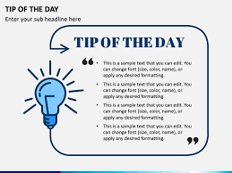 Vector heart with an arrow icon. Tip Of The Day Powerpoint Template Ppt Slides Sketchbubble