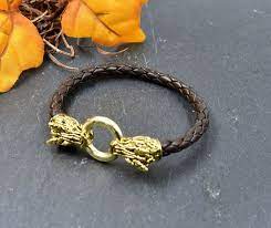 drachen lederarmband fur frauen drachen armreif wikinger etsy armband leder geflochtene lederarmbander armband