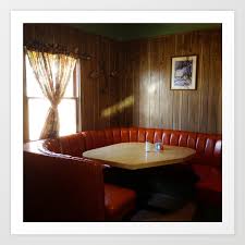 Right now, i have a small galley kitchen that barely fits two butts, let alone a diner booth. Diner Booth Art Print By Alisonturner Society6